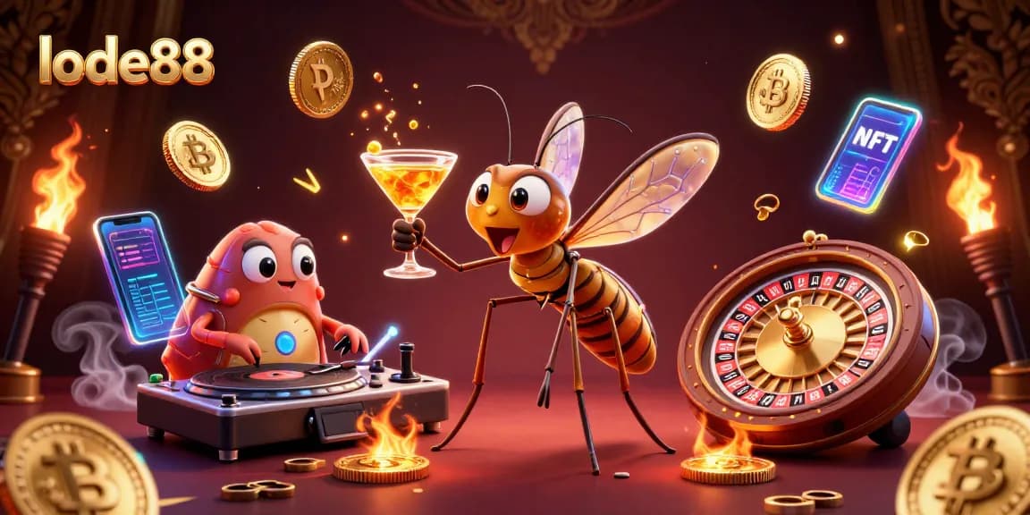 Engage with lode88's thrilling casino action featuring unique characters and crypto elements.