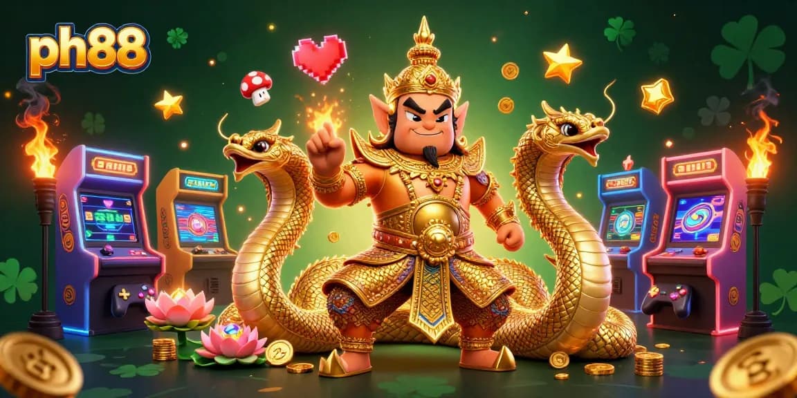 Experience thrilling gameplay at ph88 with vibrant arcade elements and unique casino characters.