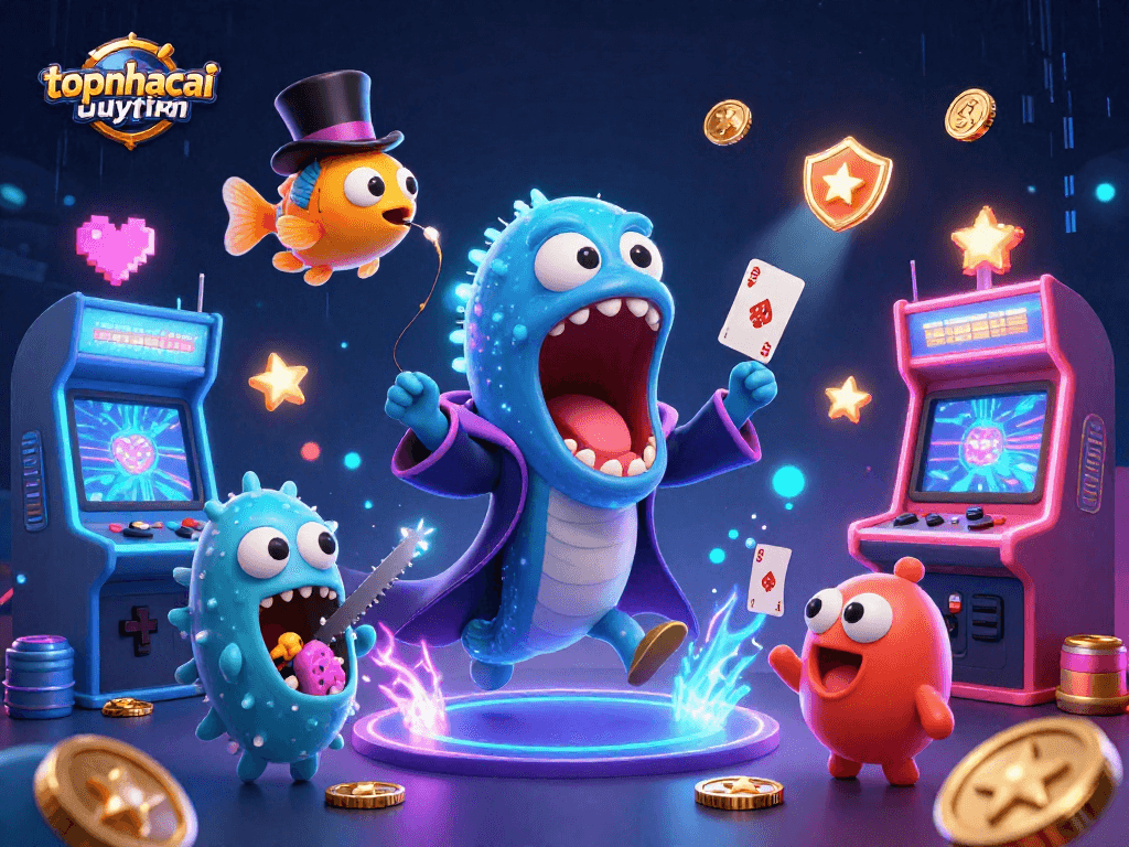 Experience the excitement of topnhacaiuytinn with a vibrant illustration of a magical underwater casino scene.