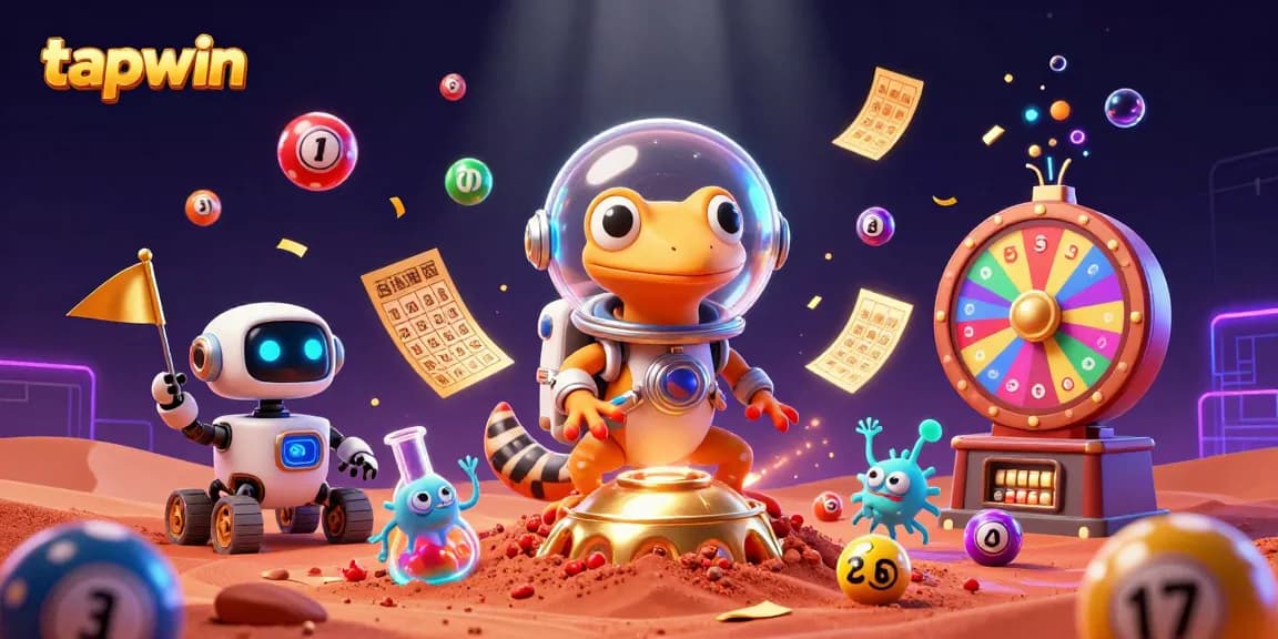 Engage with tapwin's casino adventure as a Martian gecko discovers a golden casino on Mars!