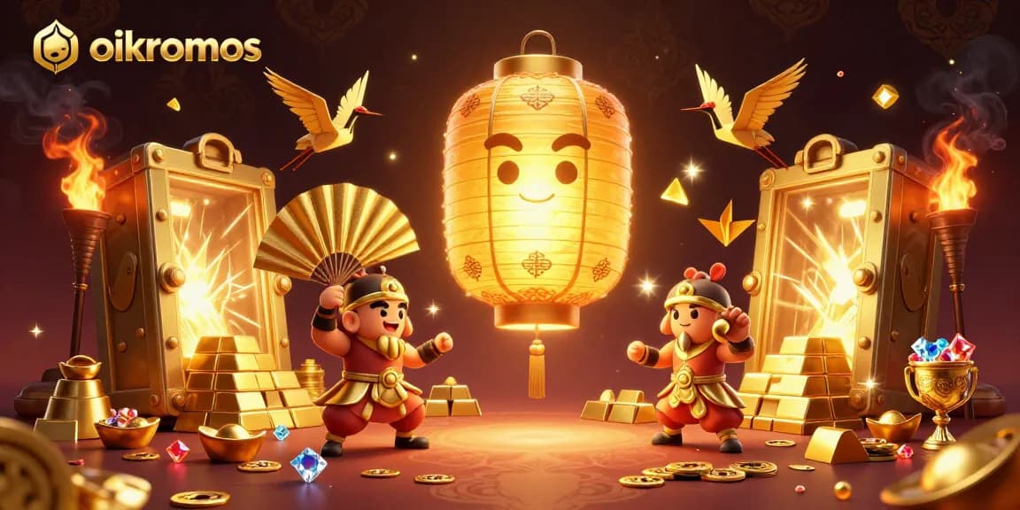Experience thrilling gameplay at oikonomos casino with vibrant golden treasures and characters.
