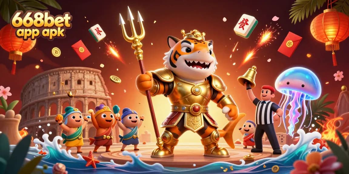 Experience the exciting 668bet app apk with vibrant casino elements and engaging gameplay in a 3D illustration.