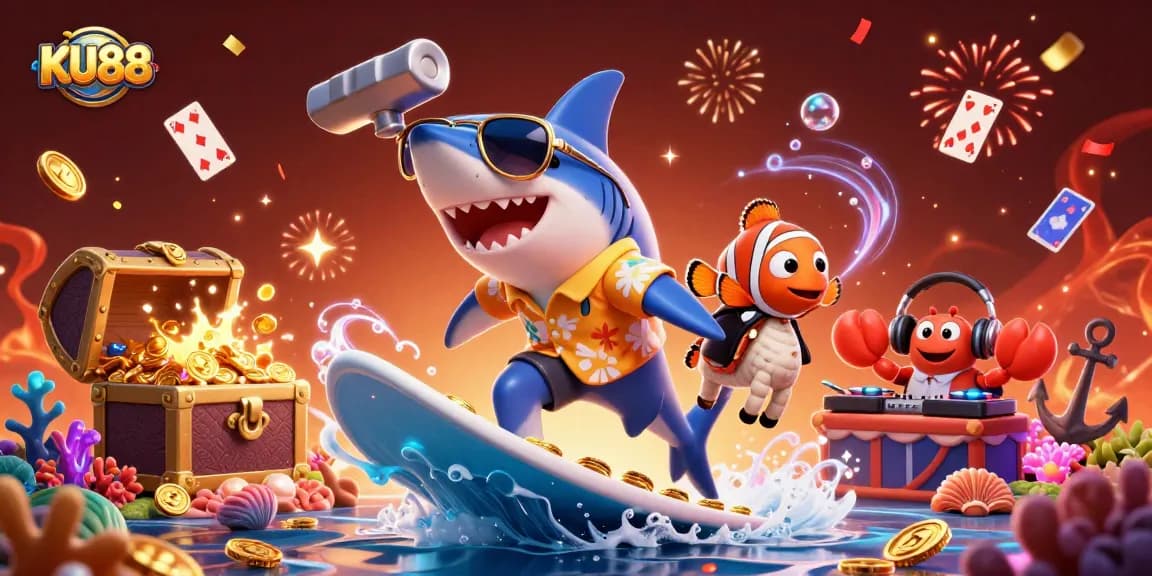 Experience thrilling gameplay at KU88 with vibrant 3D casino elements and characters.
