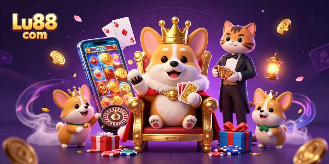 Experience vibrant winnings at Lu88 com with royal corgis, card games, and thrilling slots.