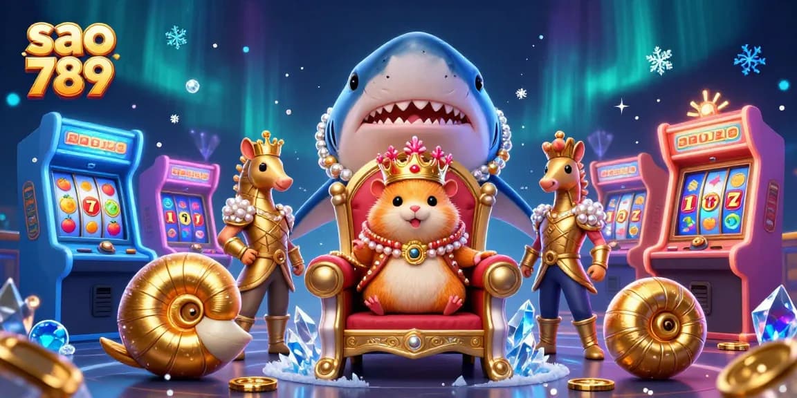 Experience thrilling gameplay at sao 789 with colorful slot reels and royal characters, creating a vibrant casino scene.
