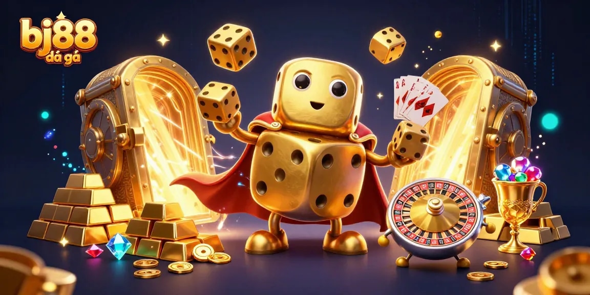 Experience thrilling bj88 đá gà action with our captivating golden dice characters in a vibrant setting!