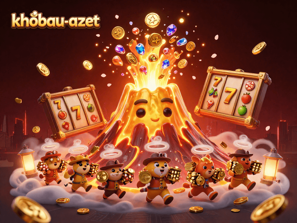 Experience triumphant treasure hunting in khobau-aztec with slot reels spilling coins and gems.