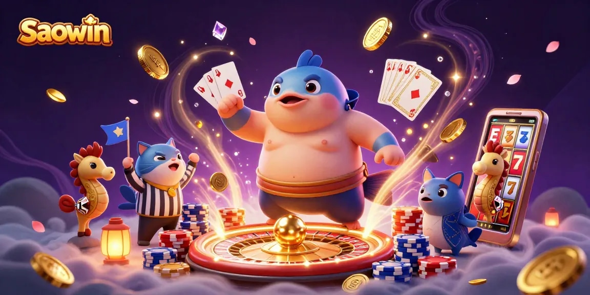 Experience thrilling gameplay at Saowin with engaging casino elements and colorful characters.