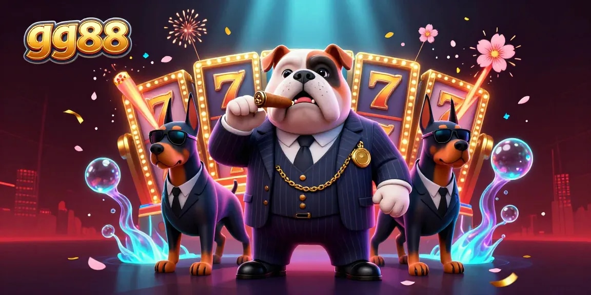 Engage with gg88's thrilling slot gaming experience surrounded by vibrant casino elements.