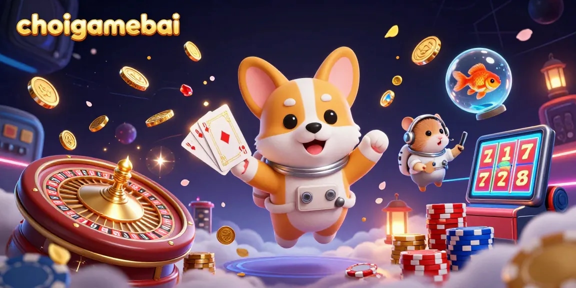 Engage in thrilling gaming adventures with choigamebai, featuring 3D characters in a vibrant casino atmosphere.