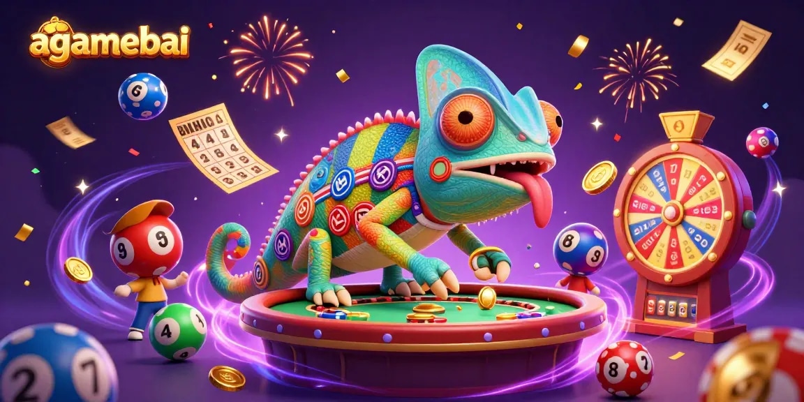 Experience thrilling gameplay at agamebai with vibrant chameleon casino owner and lively gaming elements.