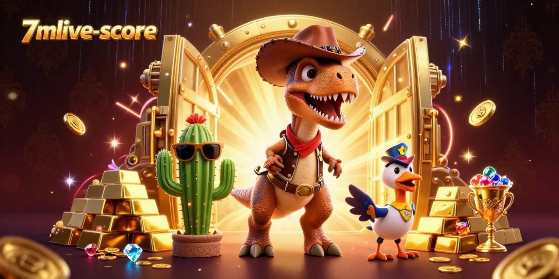 Engage in thrilling gameplay at 7mlive-score with vibrant cartoon characters and dynamic casino elements!
