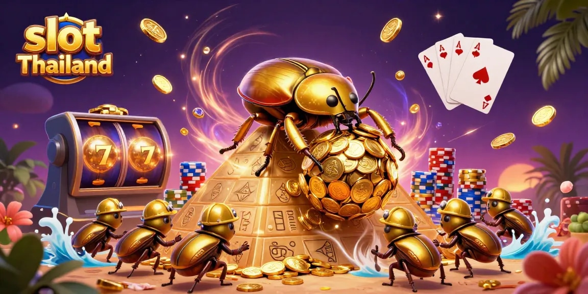 Menangkan permainan di slot Thailand dengan mesin slot menawan dan simbol keberuntungan.