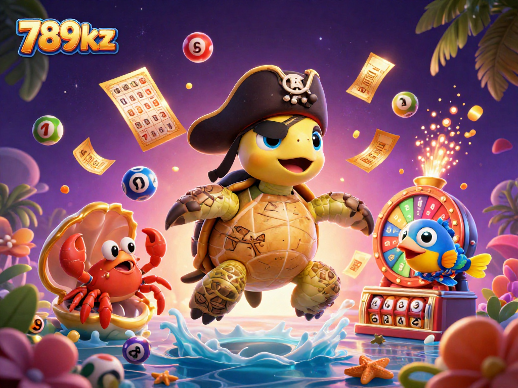 Engage with 789kz's vibrant underwater world filled with lottery excitement and treasure
