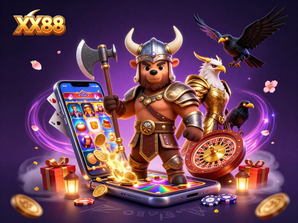 Experience the thrill of XX88 at an exciting casino scene with engaging characters.