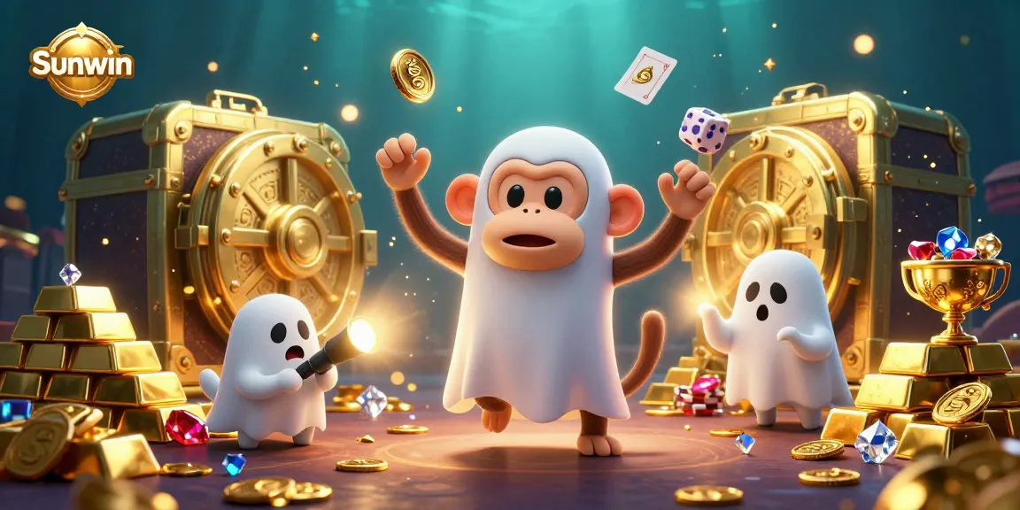 Experience the thrill of winning at Sunwin Casino with a poltergeist monkey juggles casino treasures.