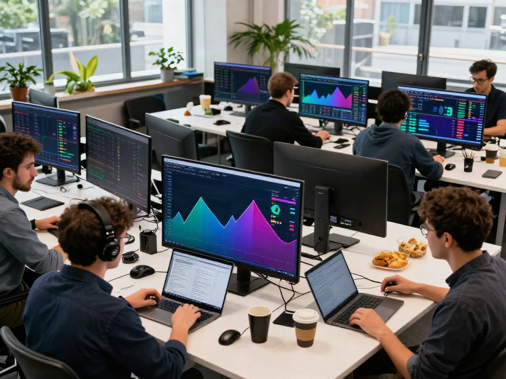 CryptoDenisNFT collaborative trading workspace with charts and technology.