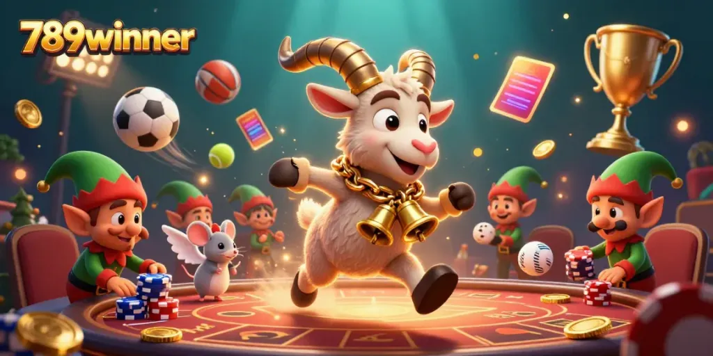 Visualize 789winner's thrilling casino experience with engaging characters in a dynamic scene.