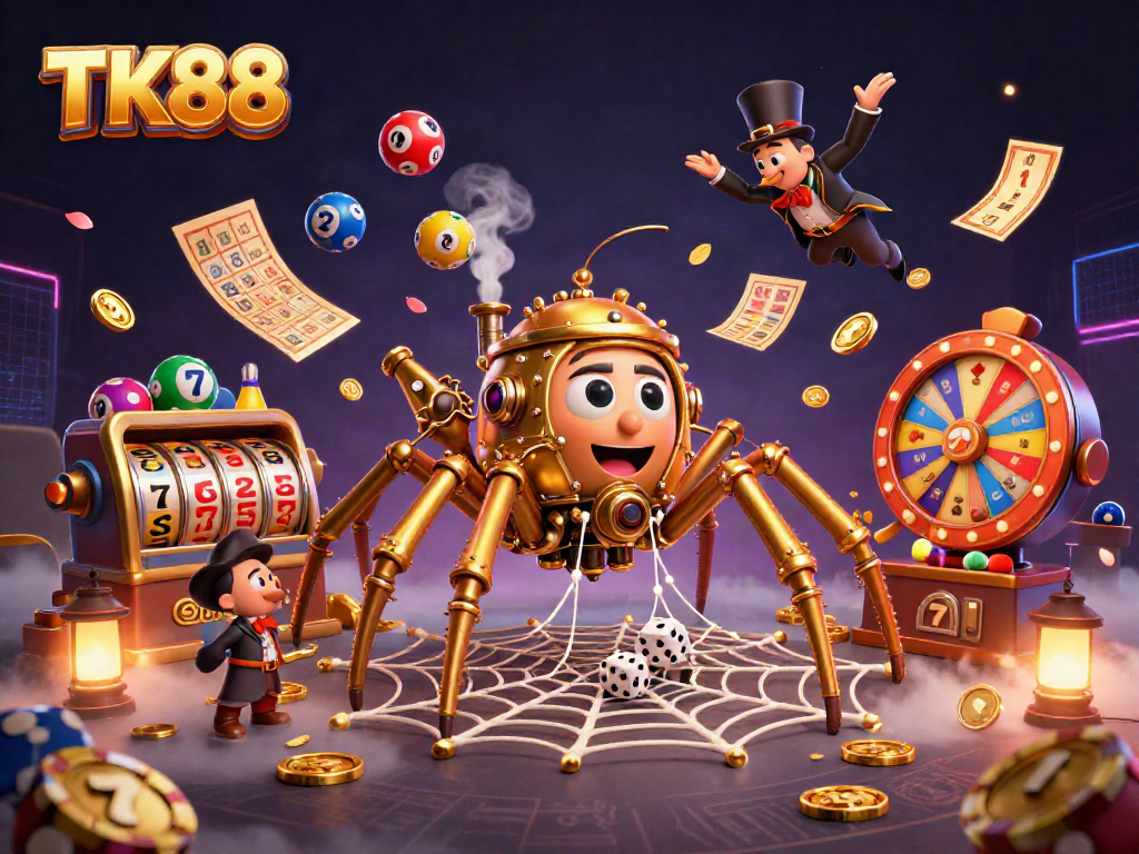 Experience the thrills of TK88 gaming with steampunk elements and dynamic gambling action.