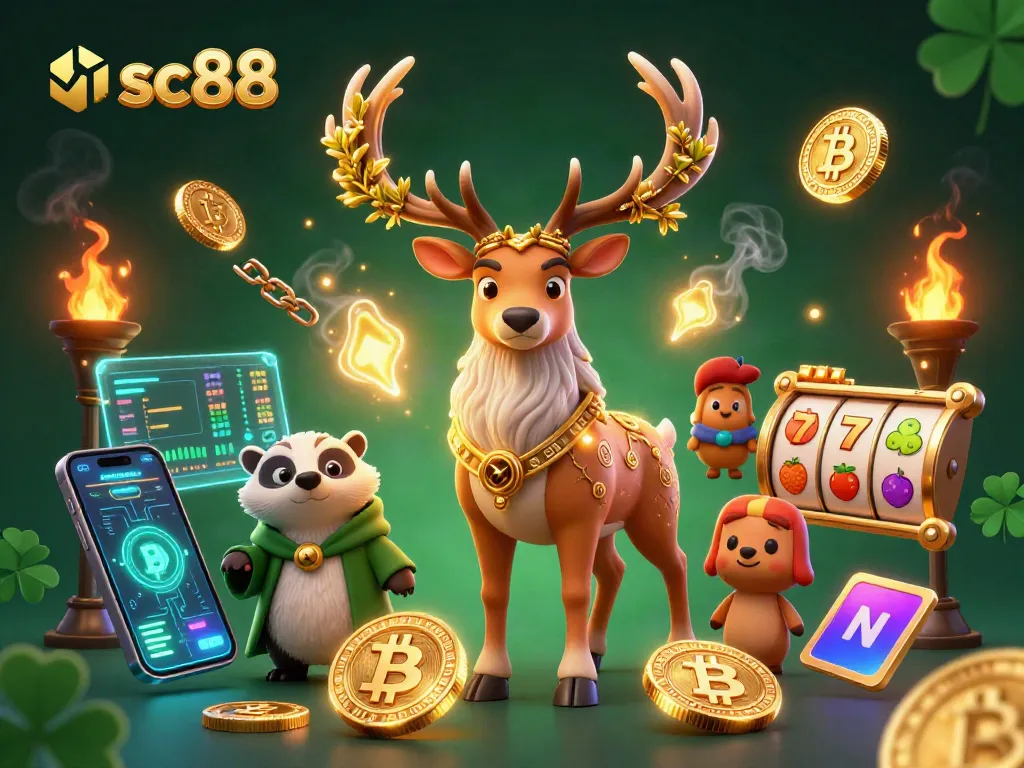 Experience sc88's vibrant 3D casino world with mystical elements and crypto themes.