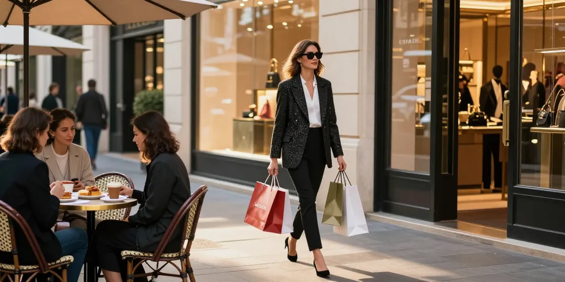 Discover luxury fashion trends in this vibrant scene, showcasing a chic woman in a luxury lifestyle digital magazine setting.