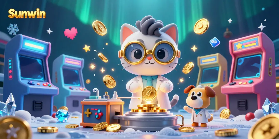 Engage in thrilling gameplay at Sunwin with vibrant casino elements and 3D characters.