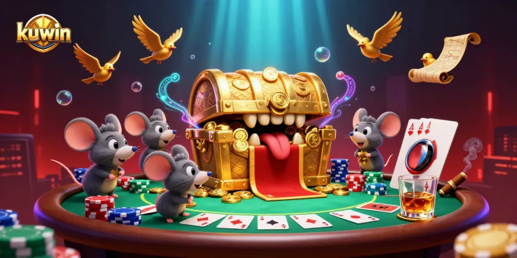 Kuwin brings excitement to the table with a dazzling poker scene, showcasing dynamic gameplay.