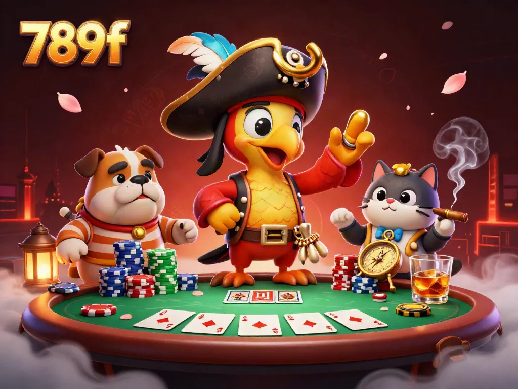 Engage with winning moments at 789f, featuring vibrant poker action and dynamic characters.