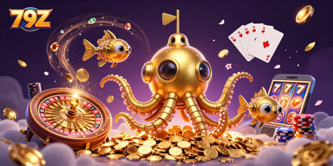 Experience winning thrills with 79Z in a vibrant casino scene filled with treasures and excitement.