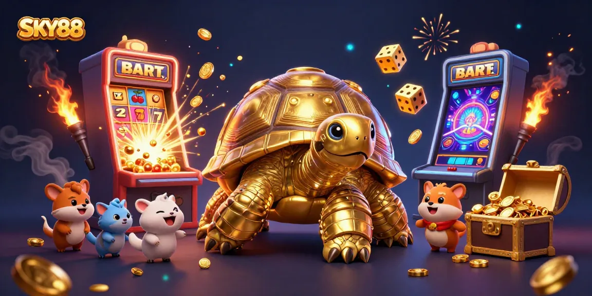 Experience thrilling excitement with SKY88's vibrant gaming scene, featuring a fun-filled casino atmosphere.