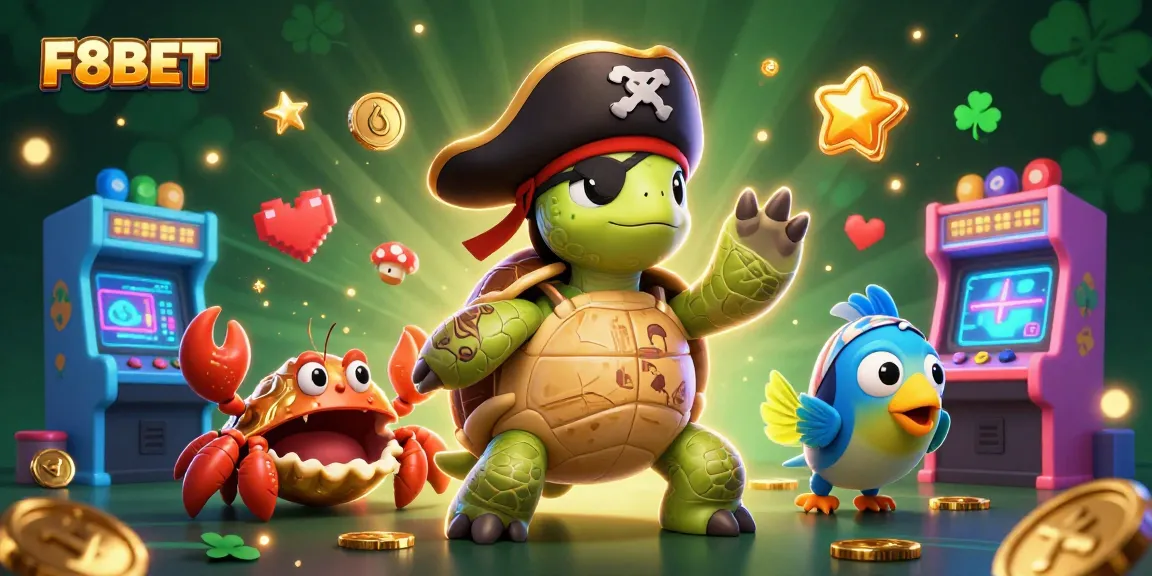 Experience F8BET's exciting gaming adventures with colorful casino themes and engaging characters