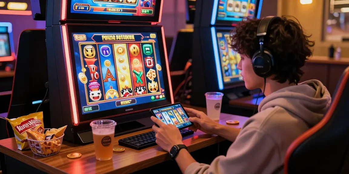 Engaged player spinning reels on mobile at cozy gaming nook showcasing depo pulsa 10k tanpa potongan excitement.