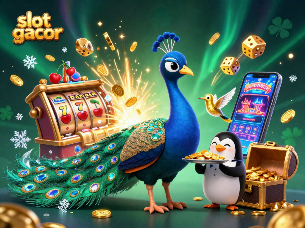 Experience the thrill with slot gacor, showcasing a vibrant casino scene filled with colorful game elements.