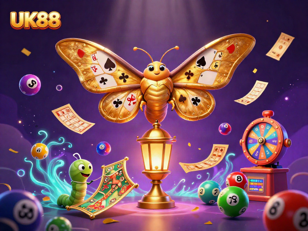 Experience thrilling gameplay at UK88 with vibrant scenes of dynamic casino activities and engaging characters.