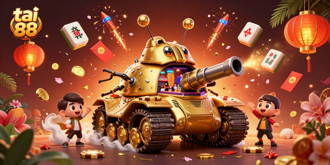 Engage in entertaining gameplay at tai go 88 with vibrant casino-themed elements and characters in a dynamic 3D illustration.