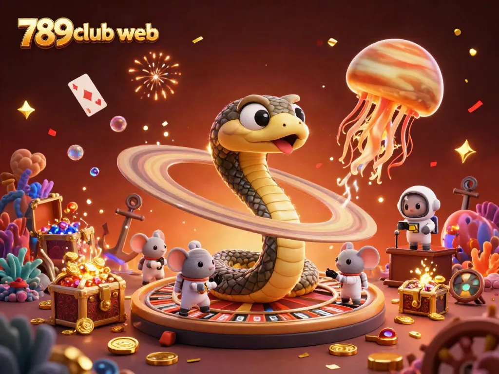 Experience thrilling betting at 789club web, with cosmic elements and vibrant casino imagery.