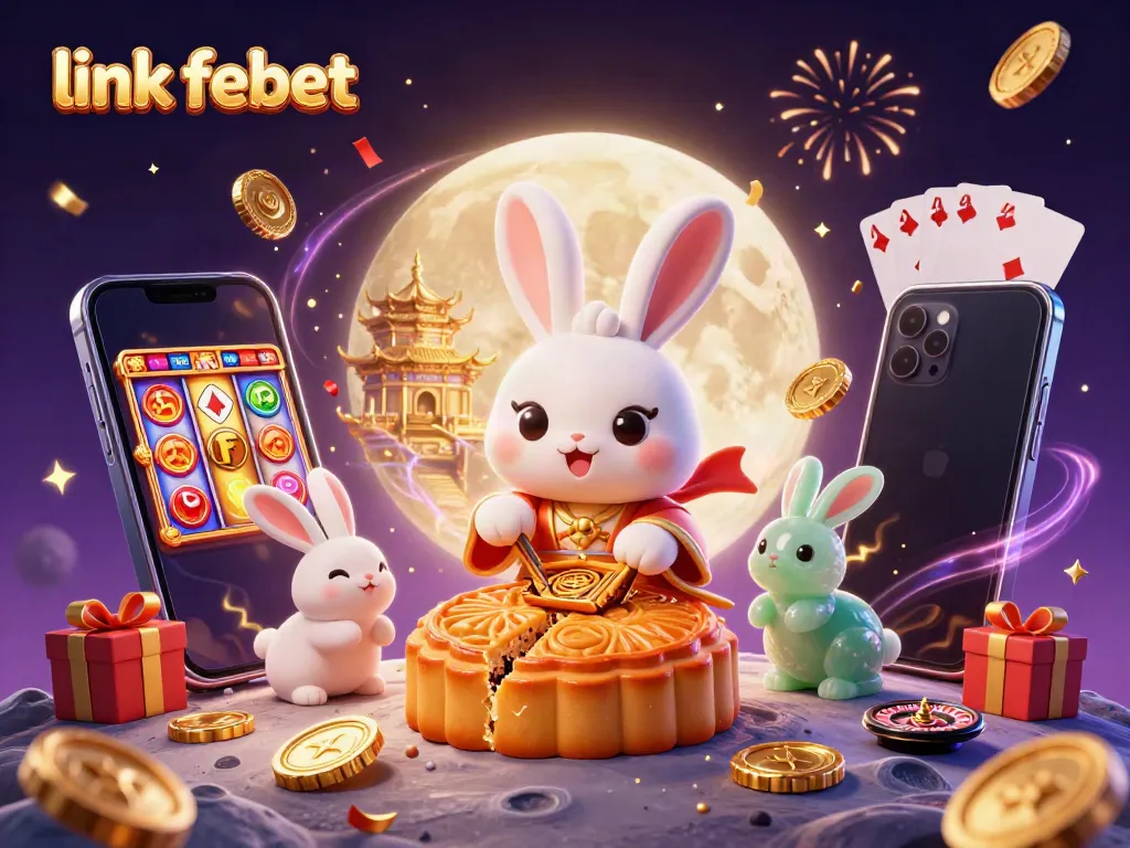 Spin to win with link febet, showcasing the magical lunar casino adventure.