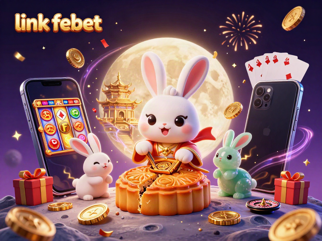 Spin to win with link febet, showcasing the magical lunar casino adventure.