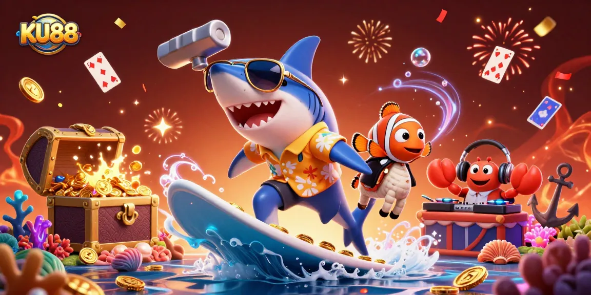 Experience thrilling gameplay at KU88 with vibrant 3D casino elements and characters.