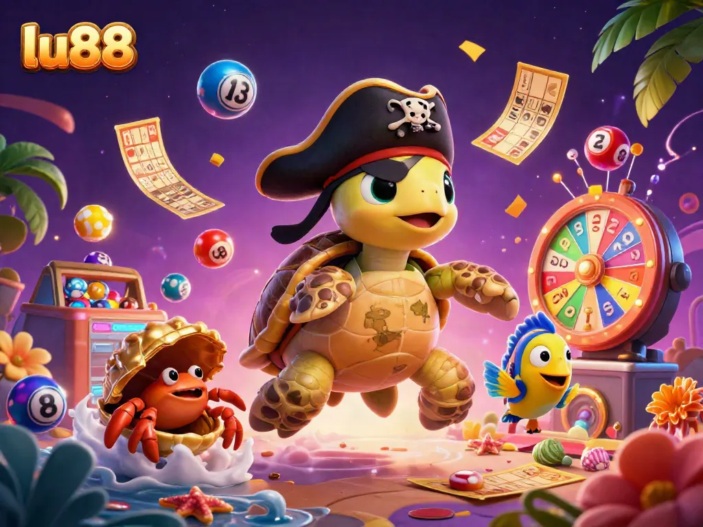 Experience thrilling gameplay with lu88 through vibrant game elements and exciting characters in a dynamic casino scene.
