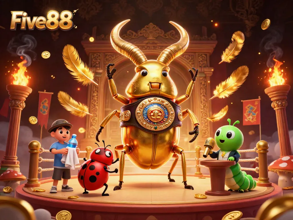 Experience the thrill of betting at Five88, featuring vibrant characters in a dynamic casino setting.