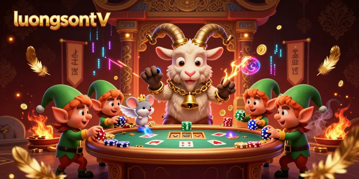 Experience thrilling gaming at luongsontv where Krampus and angel mouse create a lively atmosphere.