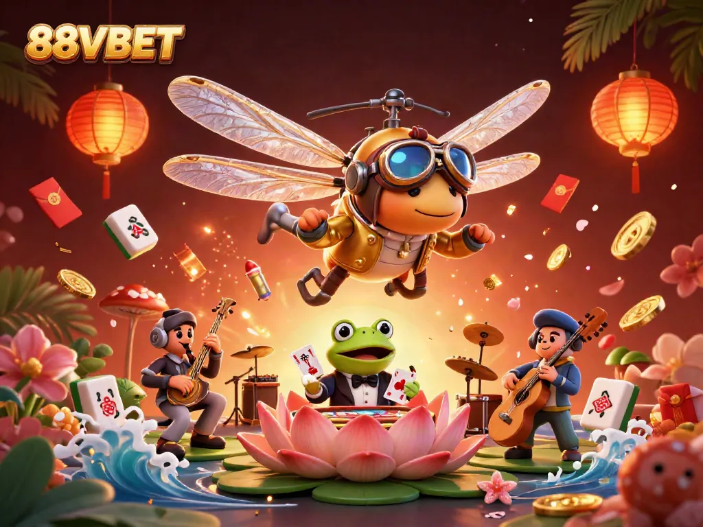 Experience thrilling gaming at 88VBET with lively characters and vibrant casino elements!