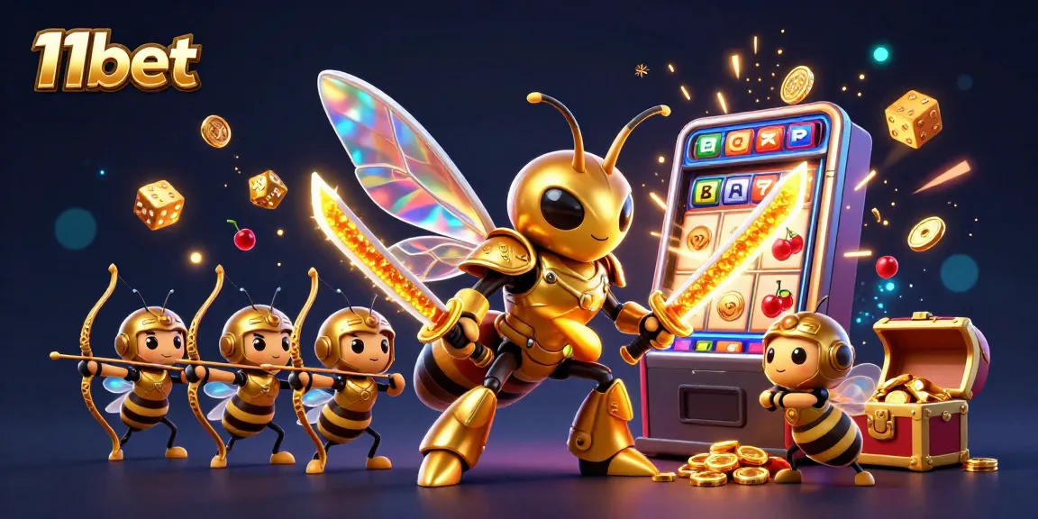 Spin the jackpot with 11bet as a fierce hornet cuts through the casino chaos!