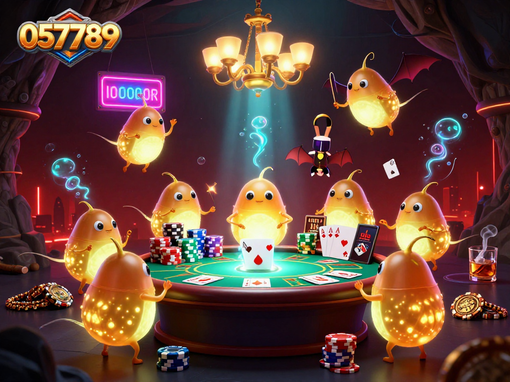Engage with 057789's vibrant gambling scene illuminated by bioluminescent glowworms.