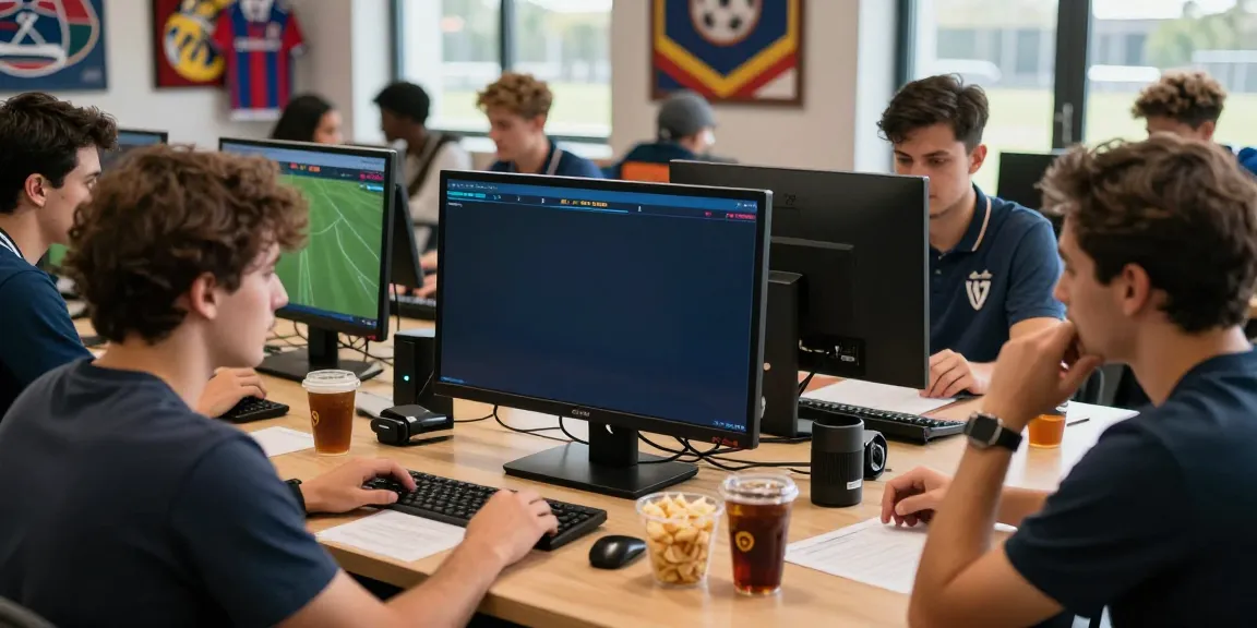 Exciting scene of Taruhan Bola DewaGG with fans enjoying live football betting.