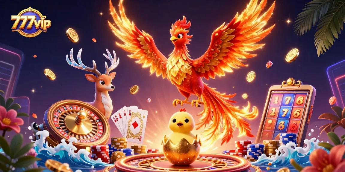 Experience thrilling gameplay at 777vip with vibrant 3D characters and dynamic casino elements.