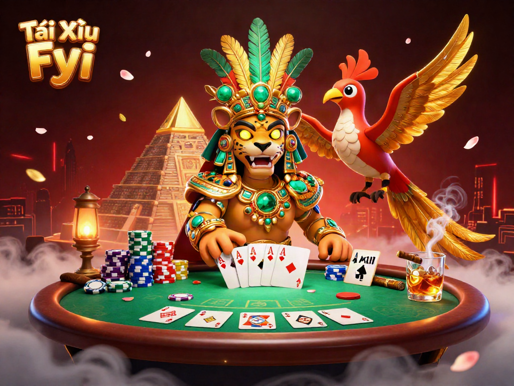Experience thrilling Tài Xỉu Fyi gameplay with vibrant casino elements and 3D characters.