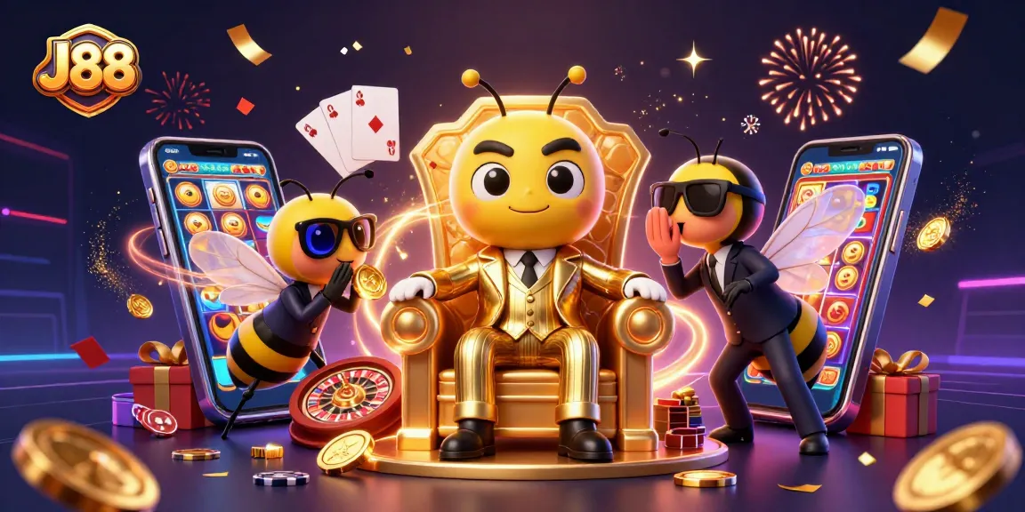 Engage with J88's thrilling casino activities featuring lively 3D characters and vibrant gaming elements.