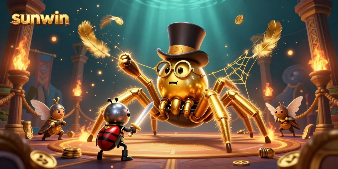 Exciting gameplay action at sunwin with strategic gameplay in golden casino illustration.